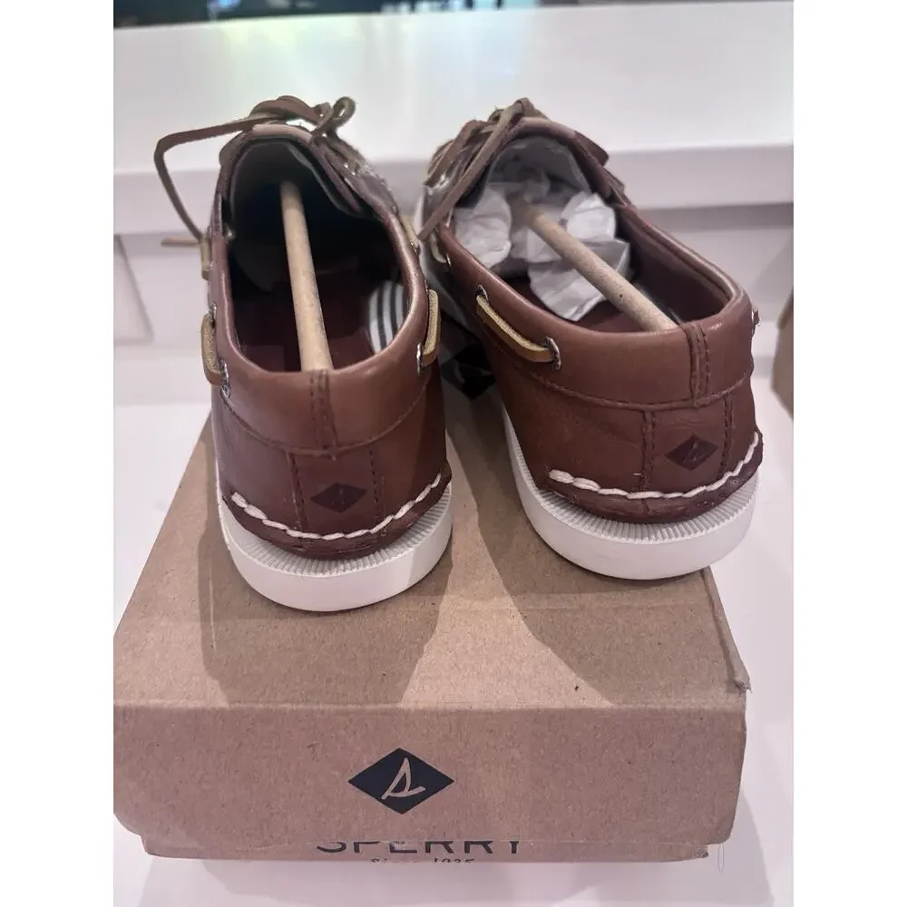 New Sperry Womens Authentic Original 2 Eye Lace Boat Shoe Loafer Tan Sz 8.5 85th